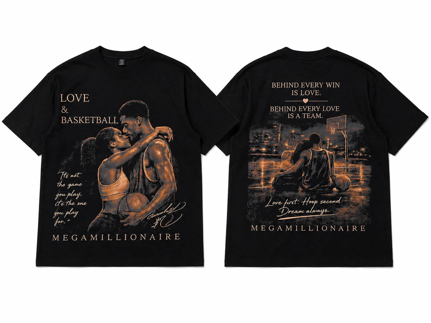 Megamillionaire “Love & Basketball” Heavyweight Tee