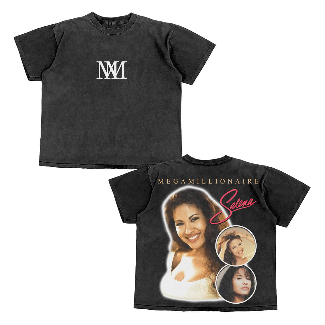 Mega Millionaire Selena Tribute T-Shirt – Vintage Black